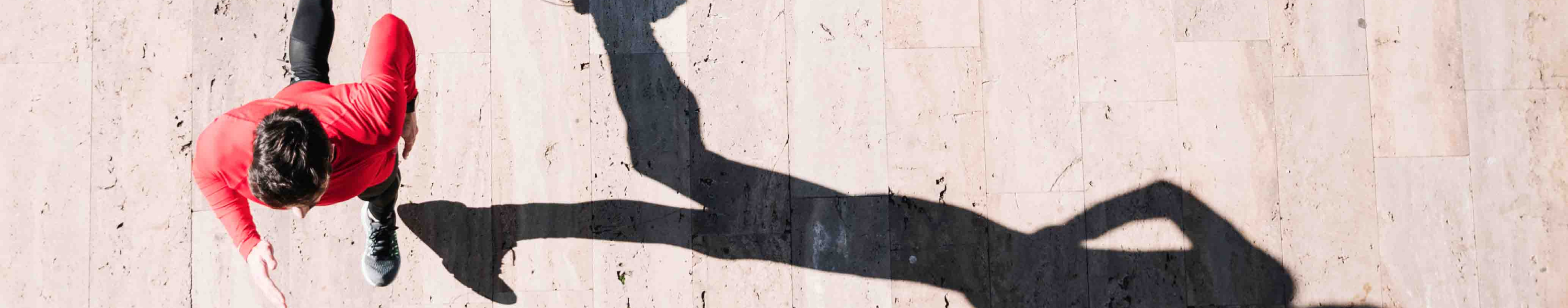Man running shadow